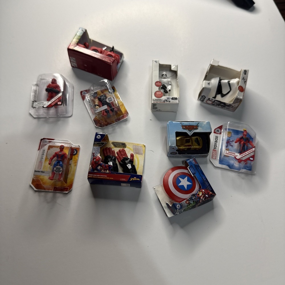 Zuri Mini Brands Mixed Lot Spider-Man Star Wars Cars Mickey Mouse Lot Of 10
